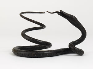 Sculpture de serpent en fer forgé à la main, dans le style d'Edgar Brandt, Autriche, années 1920