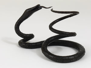 Sculpture de serpent en fer forgé à la main, dans le style d'Edgar Brandt, Autriche, années 1920