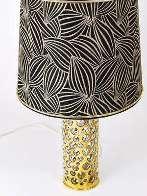 Rupert Nikoll Midcentury Brass Tube Bubble Glass Table Lamp, Austria, 1950s