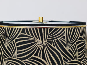 Rupert Nikoll Midcentury Brass Tube Bubble Glass Table Lamp, Austria, 1950s