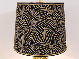 Rupert Nikoll Midcentury Brass Tube Bubble Glass Table Lamp, Austria, 1950s