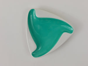 Augarten Vienna Turquoise Midcentury Fine Porcelaine Ashtray, Austria, 1950s