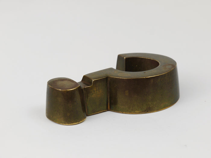 Question Mark Midcentury "?" Paperweight, Solid Brass, Austria, 1970s