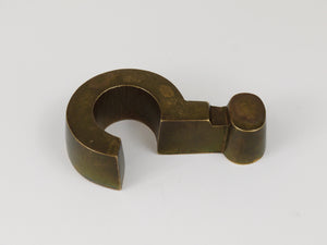 Question Mark Midcentury "?" Paperweight, Solid Brass, Austria, 1970s