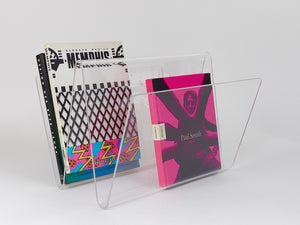 Postmodern Lucite ZigZag News Rack Magazine Stand, Italy, 1980s