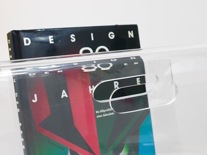 Postmodern Lucite ZigZag News Rack Magazine Stand, Italy, 1980s