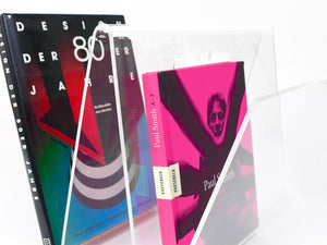 Postmodern Lucite ZigZag News Rack Magazine Stand, Italy, 1980s
