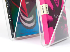 Postmodern Lucite ZigZag News Rack Magazine Stand, Italy, 1980s