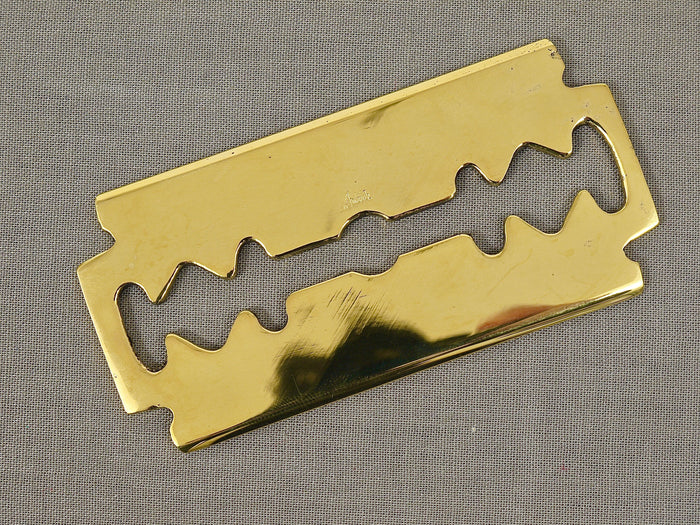Carl Auböck Handcrafted Razor Blade Brass Paperweight #5378, Austria