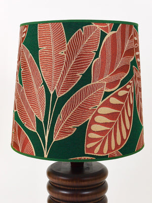 Midcentury Table or Side Lamp, Turned Wood Base, Sweden, 1970s