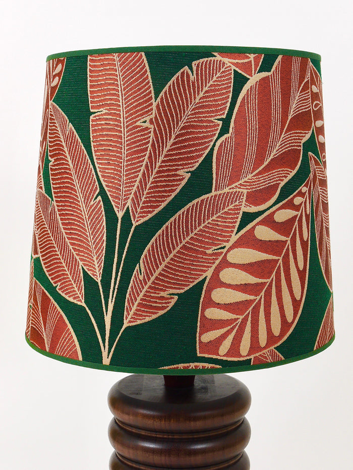 Midcentury Table or Side Lamp, Turned Wood Base, Sweden, 1970s