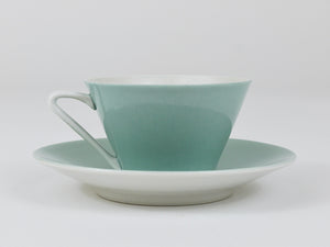 6 tazas de café espresso de porcelana Mid-Century Pastel Daisy, Lilien, Austria, años 50