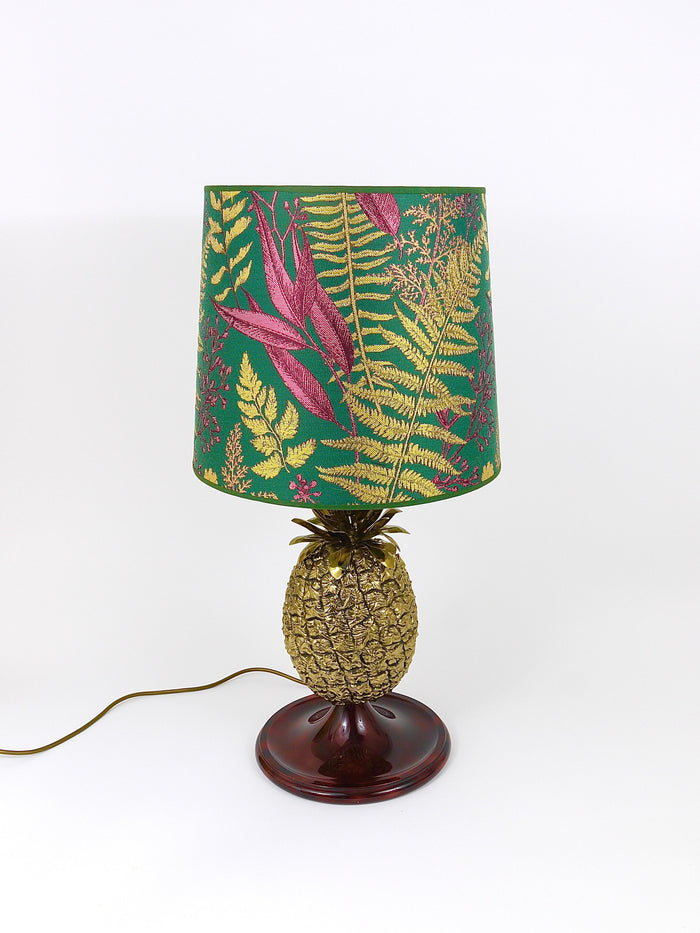 Mauro Manetti Hollywood Regency Pineapple Brass Table Lamp, Italy, 1970s