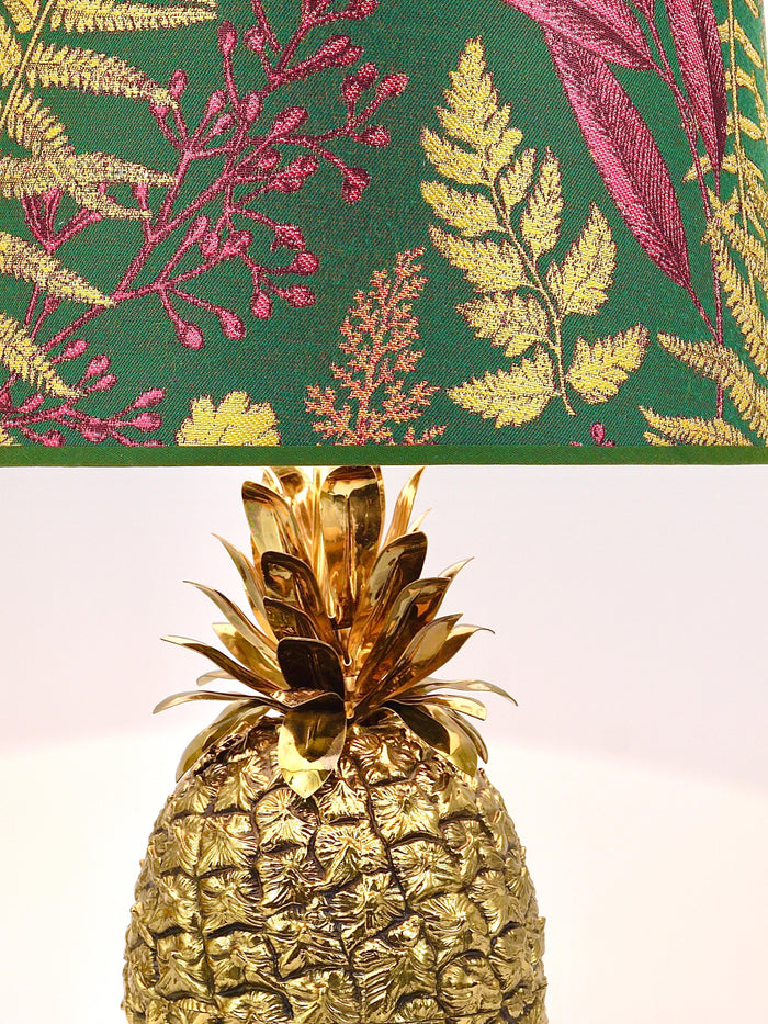 Mauro Manetti Hollywood Regency Pineapple Brass Table Lamp, Italy, 1970s