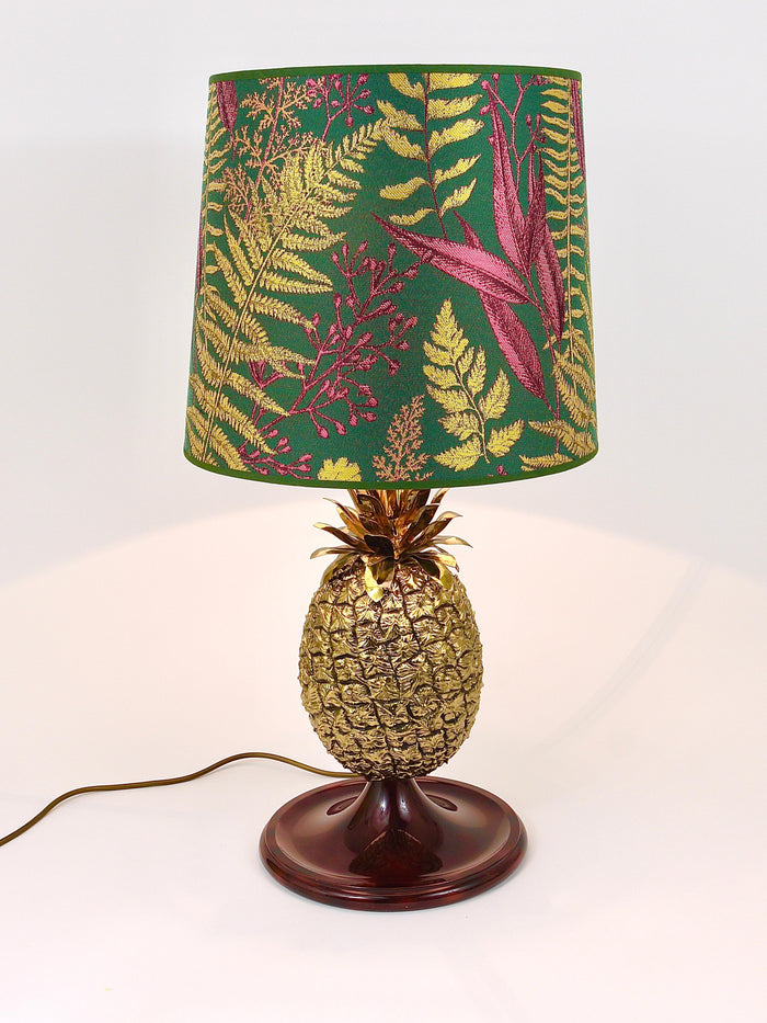Mauro Manetti Hollywood Regency Pineapple Brass Table Lamp, Italy, 1970s