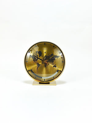 Orologio da tavolo Kienzle GMT World Time Zone in ottone, Midcentury, Germania, anni 1960