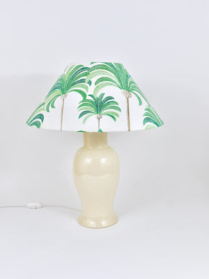 Paire de lampes de table Tommaso Barbi Riviera Palm Tree, années 1970, avec coussins assortis