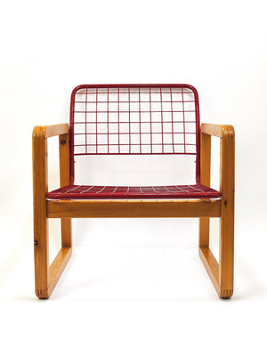 Postmodern Wire Lounge Chair Armchair Sälen, Knut & Marianne Hagberg, Ikea, 1982