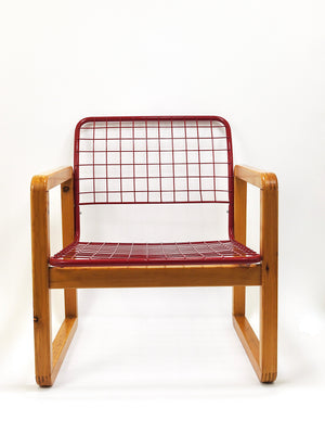 Postmodern Wire Lounge Chair Armchair Sälen, Knut & Marianne Hagberg, Ikea, 1982