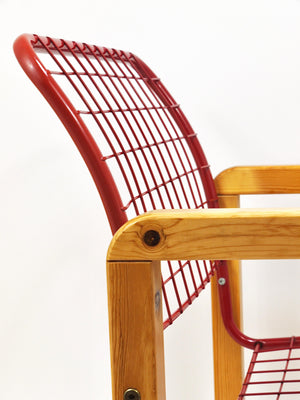 Postmodern Wire Lounge Chair Armchair Sälen, Knut & Marianne Hagberg, Ikea, 1982