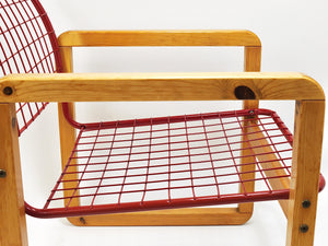 Postmodern Wire Lounge Chair Armchair Sälen, Knut & Marianne Hagberg, Ikea, 1982
