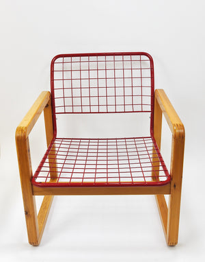 Postmodern Wire Lounge Chair Armchair Sälen, Knut & Marianne Hagberg, Ikea, 1982