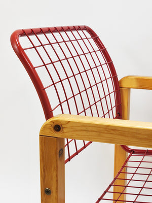 Postmodern Wire Lounge Chair Armchair Sälen, Knut & Marianne Hagberg, Ikea, 1982