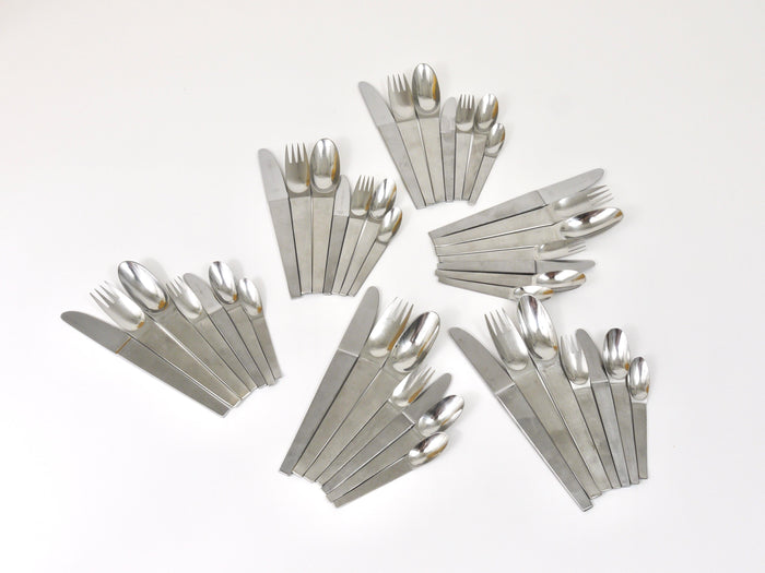 Carl Auböck 2060 Flatware, 42 pcs., Complete For 6 Persons, Amboss Austria, 1950