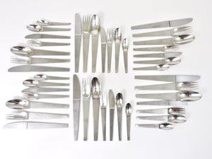 Couverts Carl Auböck 2060, 42 pièces, service complet pour 6 personnes, Amboss Austria, 1950