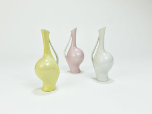3 Rosenthal „Luise“ Midcentury Porcelain Pastel Vases, Fritz Heidenreich, German