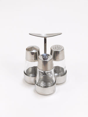 Marianne Denzel Salt And Pepper Menage Condiment Set, Berndorf, Austria, 1960s