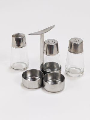 Marianne Denzel Salt And Pepper Menage Condiment Set, Berndorf, Austria, 1960s