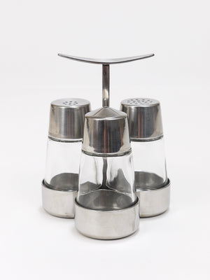 Marianne Denzel Salt And Pepper Menage Condiment Set, Berndorf, Austria, 1960s