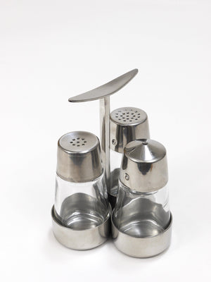 Marianne Denzel Salt And Pepper Menage Condiment Set, Berndorf, Austria, 1960s