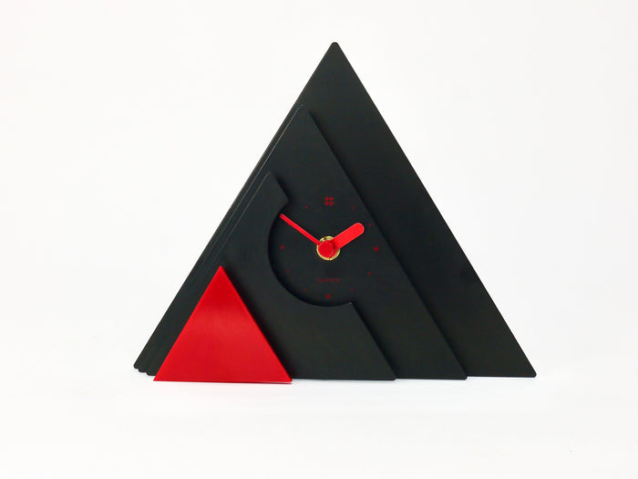 Postmodern Pyramid Desk or Table Clock by Makiko Taniguchi, Japan, 1980s
