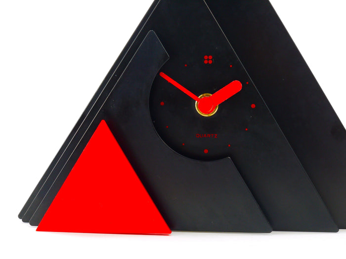 Postmodern Pyramid Desk or Table Clock by Makiko Taniguchi, Japan, 1980s