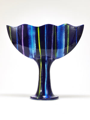 Large Postmodern Pottery Vase by Jesper Packness, Memphis-Style, Denmark