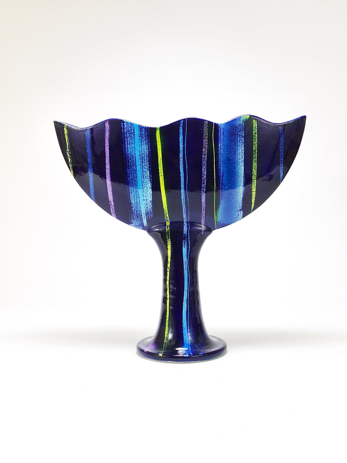 Large Postmodern Pottery Vase by Jesper Packness, Memphis-Style, Denmark