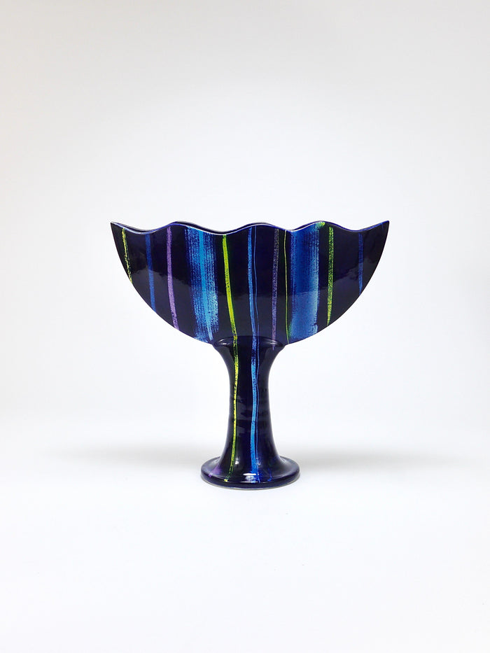 Large Postmodern Pottery Vase by Jesper Packness, Memphis-Style, Denmark