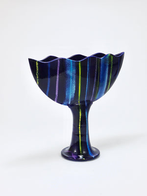 Large Postmodern Pottery Vase by Jesper Packness, Memphis-Style, Denmark
