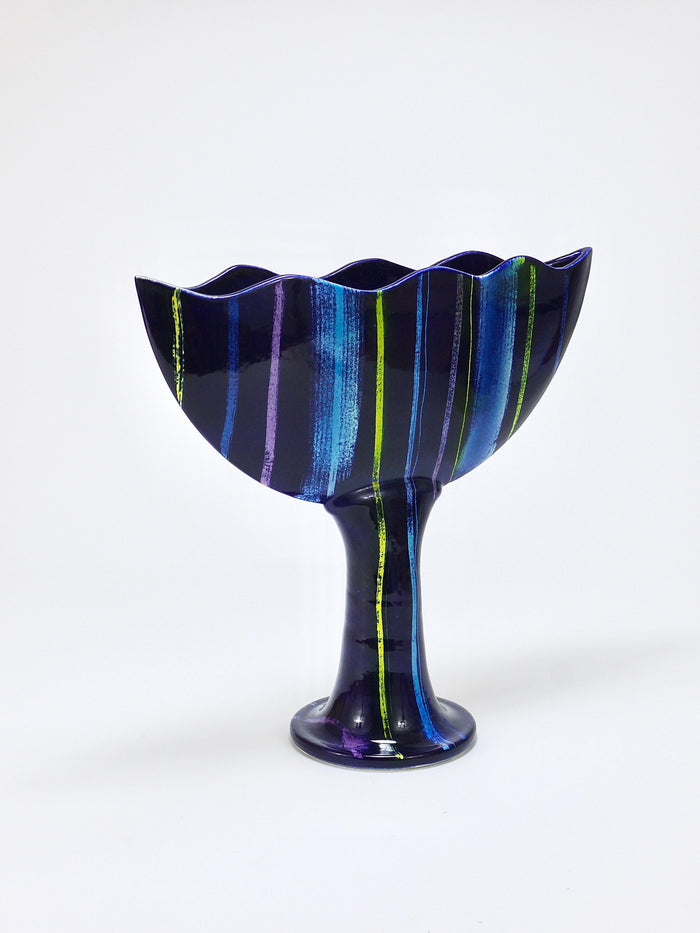 Large Postmodern Pottery Vase by Jesper Packness, Memphis-Style, Denmark