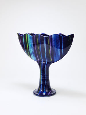 Large Postmodern Pottery Vase by Jesper Packness, Memphis-Style, Denmark