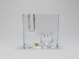 Vase Op Art en verre glacé par Claus Josef Riedel, Autriche