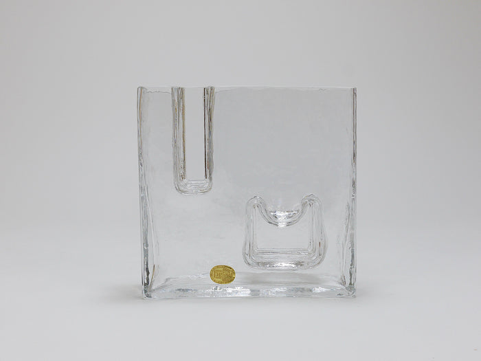Op Art Ice Glass Vase by Claus Josef Riedel, Austria, 1970s