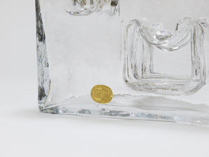Vase Op Art en verre glacé par Claus Josef Riedel, Autriche