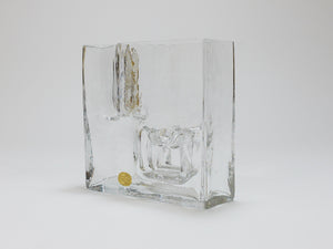 Vase Op Art en verre glacé par Claus Josef Riedel, Autriche
