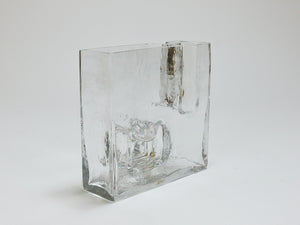 Vase Op Art en verre glacé par Claus Josef Riedel, Autriche