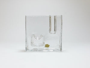 Vase Op Art en verre glacé par Claus Josef Riedel, Autriche