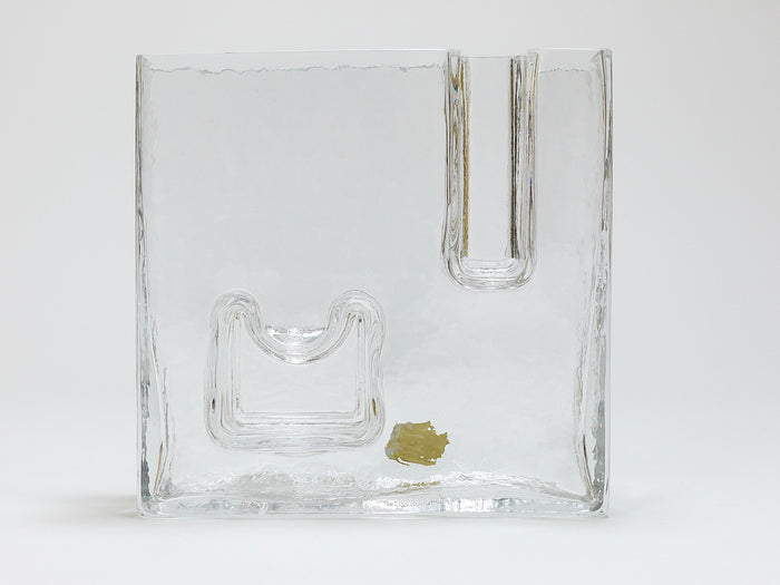 Op Art Ice Glass Vase by Claus Josef Riedel, Austria, 1970s