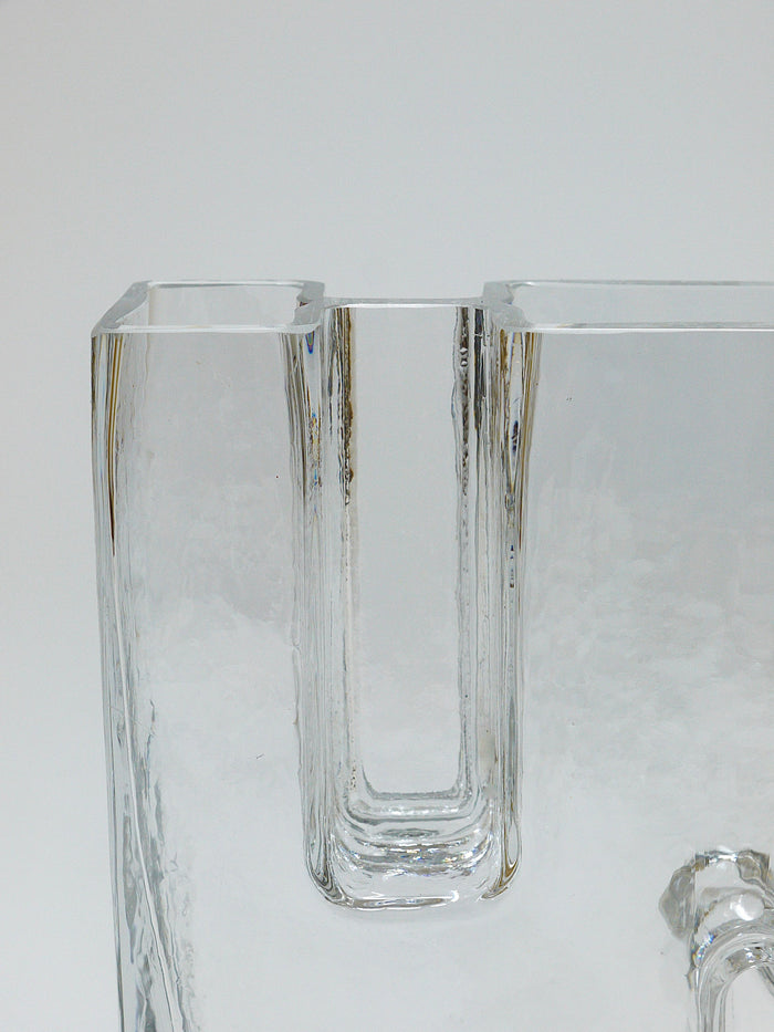 Op Art Ice Glass Vase by Claus Josef Riedel, Austria, 1970s